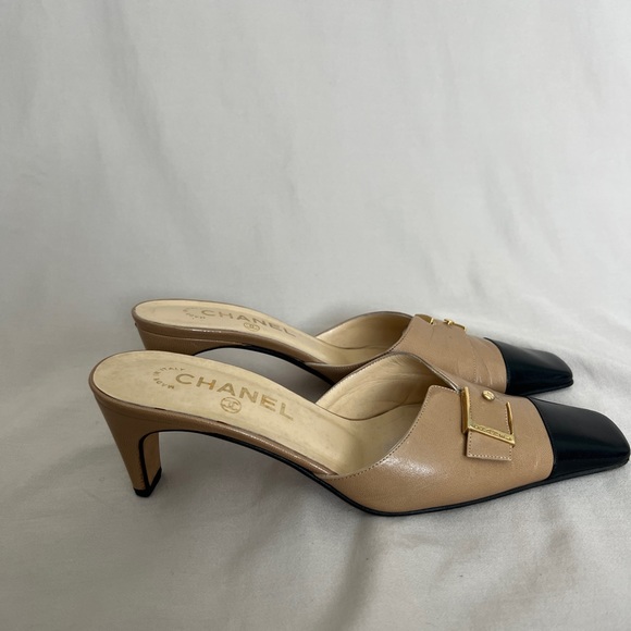 Chanel Interlocking CC Mules two tone - Picture 1 of 4